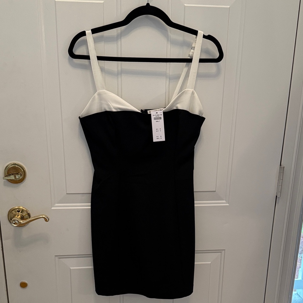 NEW Abercrombie & Fitch Contrast Sweetheart Corset Mini Dress - small petite - Picture 3 of 6